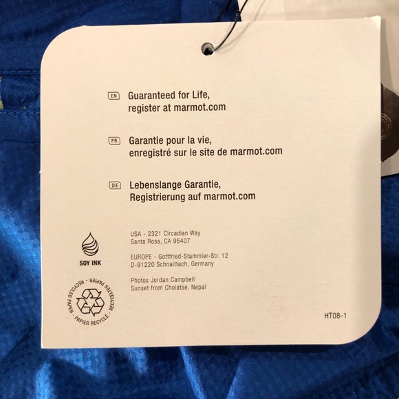 NWT Marmot Super Mica Rain Jacket, Men’s XL, Color: Blue - Ultralight - Picture 7 of 10